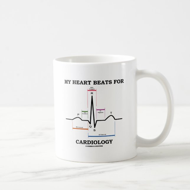 Caneca De Café Meus batimentos cardíacos para a cardiologia (Direita)