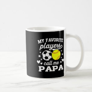 Caneca De Café Meus Jogadores Favoritos Me Chamam de Papai Futebo