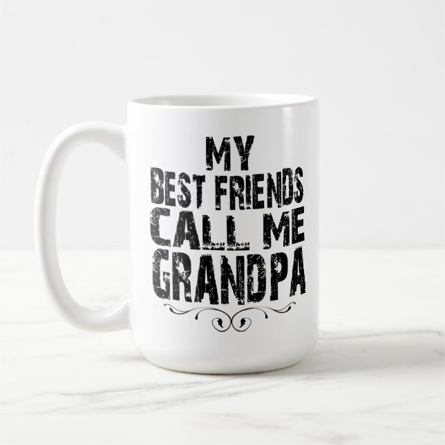 Caneca De Café Meus Melhores Amigos Me Chamam de Avô Orgulhosos A (Esquerda)