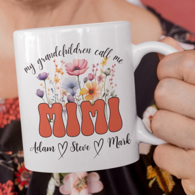 Caneca De Café Meus netos me chamam de Mimi Mug (Criador carregado)