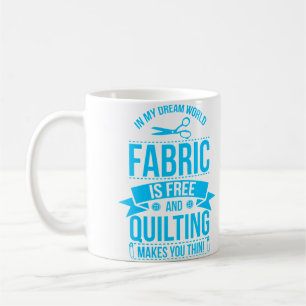 Caneca De Café Meus Sonhos Presente de Costura Quilters Artesanat
