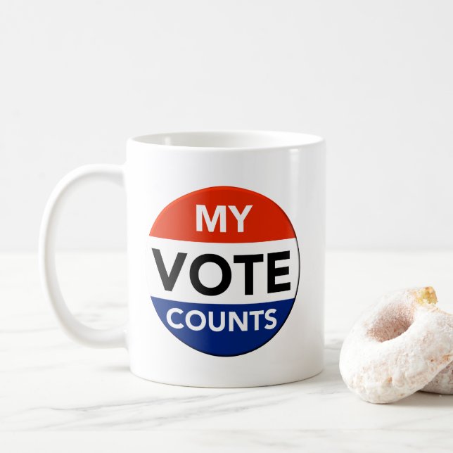 Caneca De Café Meus Votos Contam (Com Donut)