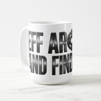 Caneca De Café Mexa-se e Descubra – Metal Cinza.