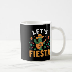 Caneca De Café Mexicano Cinco De Mayo Cactus Guitar Para Homens M