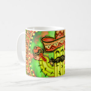 Caneca De Café Mexicano Fiesta Cinco de Mayo Sombrero Hat Green
