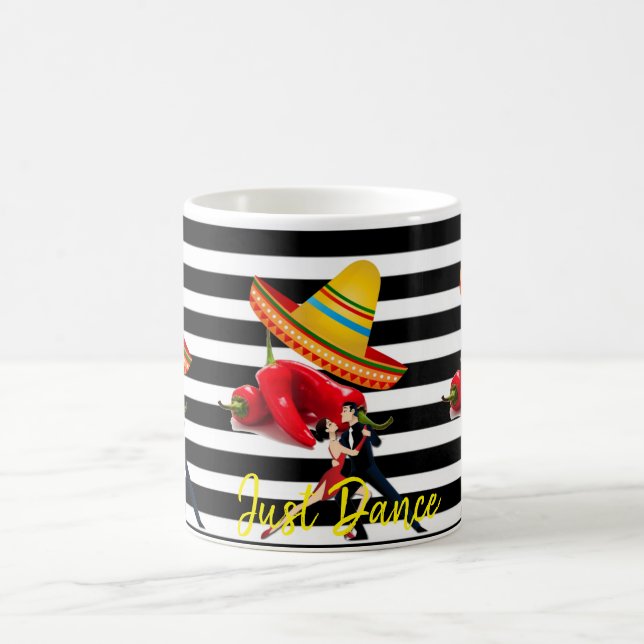 Caneca De Café Mexicano Sombrero Dance Black Strike (Centro)