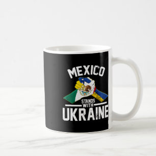 Caneca De Café México apoia a Ucrânia Bandeira da Ucrânia