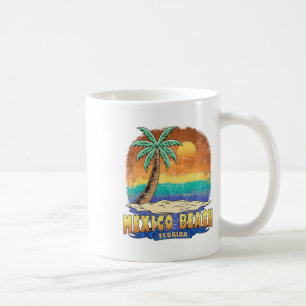 Caneca De Café Mexico Beach Flórida Vintage angustiou Souvenir