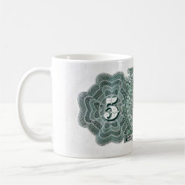 Caneca De Café México cédula de 5 pesos, calendário asteca