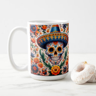 Caneca De Café México Viagem Vintage Retro Candy Skull