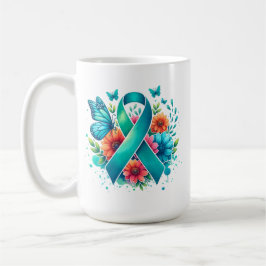 Caneca De Café MG Consciência | Miastenia Gravis Warrior Ribbon