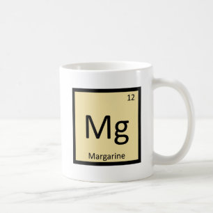 Caneca De Café Mg - Química da Margarina Símbolo da Tabela Periód