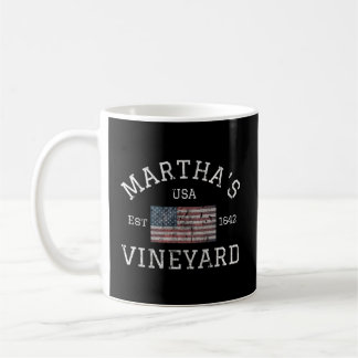 Caneca De Café Mha'S Vineyard Massachussetts American Flag Usa