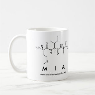 Caneca De Café Mia peptide name mug