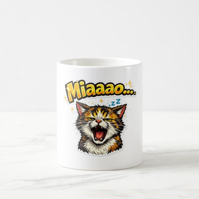 Caneca De Café Miaaao... | Sleepy Cat Coffee Mug (Centro)