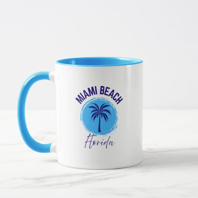 Caneca de Café Miami Beach Flórida (Esquerda)