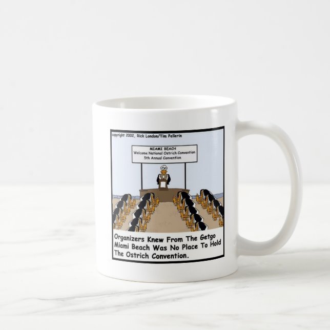Caneca De Café Miami Beach Ostrich Convention Presentes e Camiset (Direita)