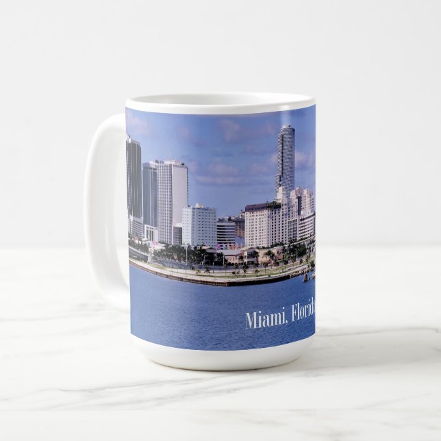 Caneca De Café Miami, Florida Skyline (Frente Esquerda)
