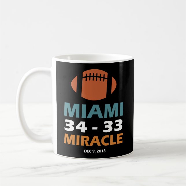 Caneca De Café Miami Miracle Funny Miami Futebol Dolphins Long S (Esquerda)