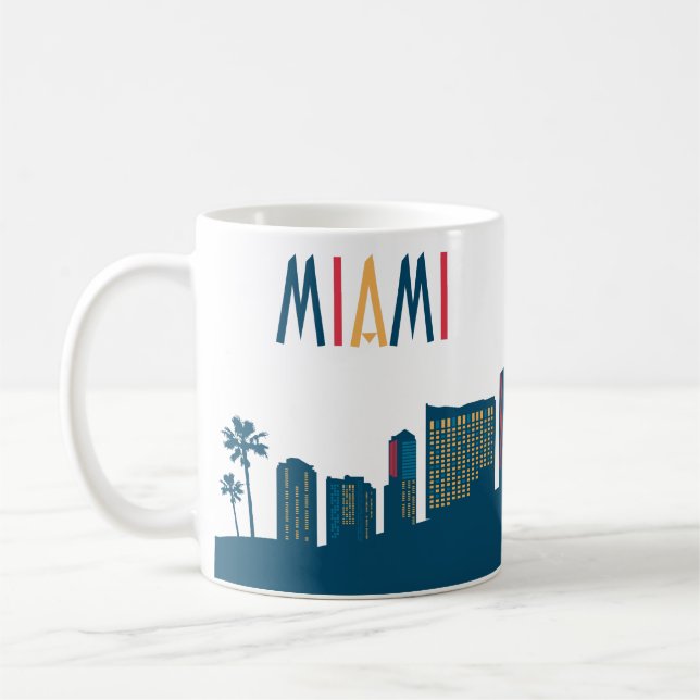 Caneca De Café Miami Skyline Coffee Mug (Esquerda)