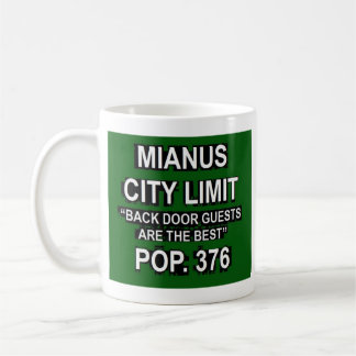 Caneca De Café Mianus Connecticut - Sinal de Limite de Cidade Eng