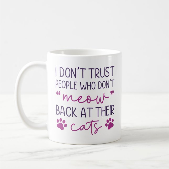 Caneca De Café Miar de Volta Para os Gatos Deles (Esquerda)