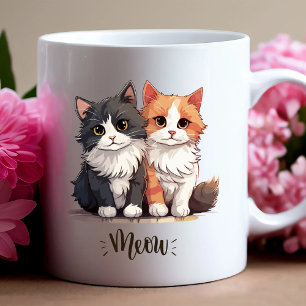 Caneca De Café "Miau" Gato Gato Gato Gato Duo Mug