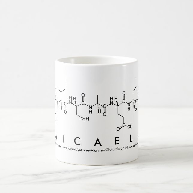 Caneca De Café Micaela peptide nome mug (Centro)