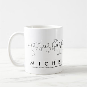 Caneca De Café Michel peptide name mug