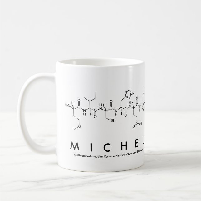 Caneca De Café Michel peptide name mug (Esquerda)