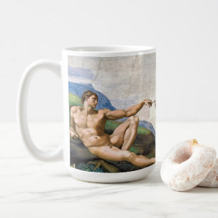 Caneca De Café Michelangelo Criação de Adão Arte Fino