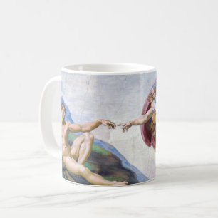 Caneca De Café Michelangelo - Criação de Adão Isolado