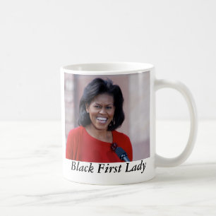 Caneca De Café Michelle obama, primeira senhora do preto