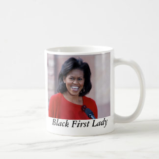 Caneca De Café Michelle obama, primeira senhora do preto