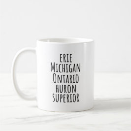 Caneca De Café Michigan Great Lakes Minimalist Coffee Mug