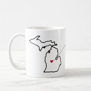 Caneca De Café Michigan to Tennessee - Heart2Heart Coffee Mug