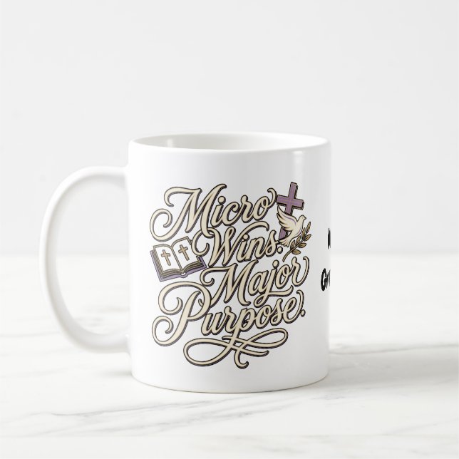 Caneca De Café Micro Vitórias Grande Propósito Inspirador Fé (Esquerda)