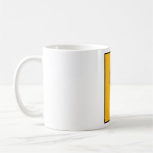 Caneca De Café Microfone Retro em Amarelo Ousado
