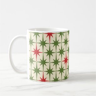 Caneca De Café Midcentury Modern Retro Christmas Starbursts
