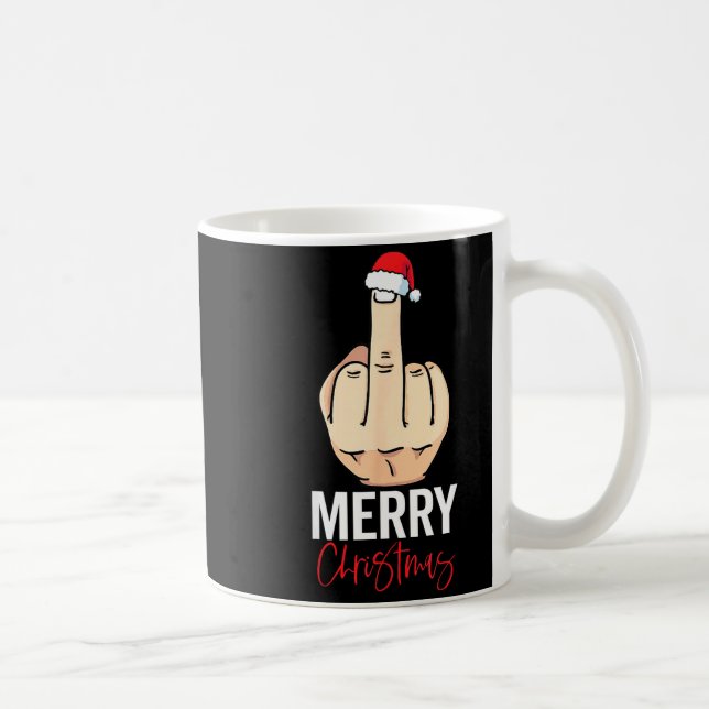 Caneca De Café Middle Finger Merry Christmas  (Direita)