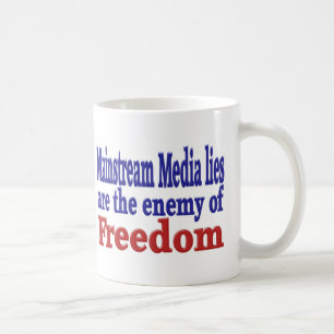 Caneca De Café Mídia comum Menos texto azul vermelho