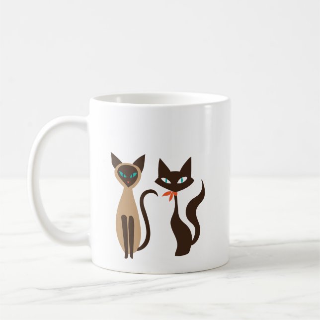 Caneca De Café MidMod Cats (Esquerda)