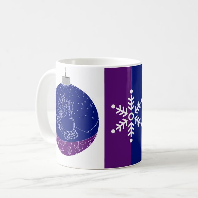 Caneca De Café Midnight Snowman (Frente Esquerda)