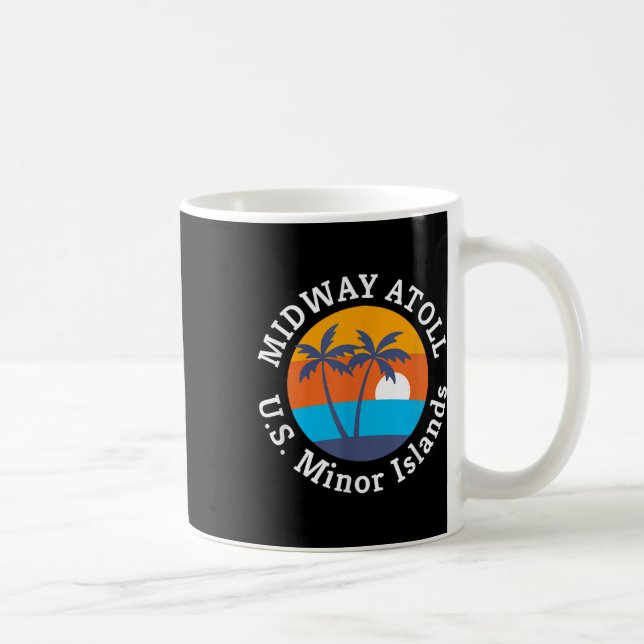 Caneca De Café Midway Atoll Beach Ilhas Menor Vacat (Direita)