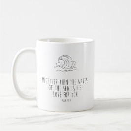 Caneca De Café Mightier than the waves of the sea