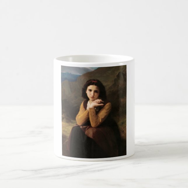 Caneca De Café Mignon Innocence of Adolescent Girl, Bouguereau (Centro)