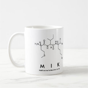 Caneca De Café Mik peptide name mug