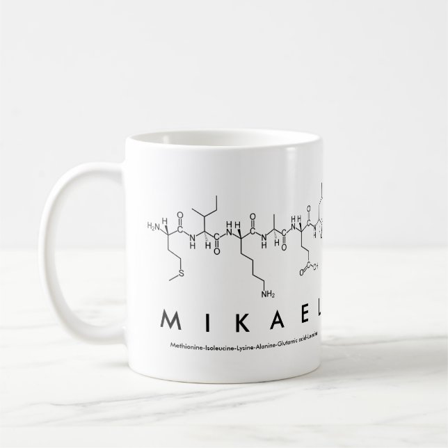 Caneca De Café Mikael peptide nome mug (Esquerda)