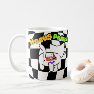 Caneca De Café Mikitiez hocus pocus fuuny cat halloween memes