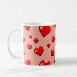 Caneca De Café Mikitiez pink coração selflove june gemini